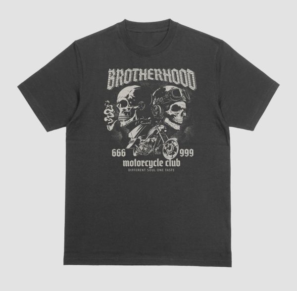 T-shirt BROTHERHOOD – Pour les Passionnés de Moto | 100 % Coton Bio