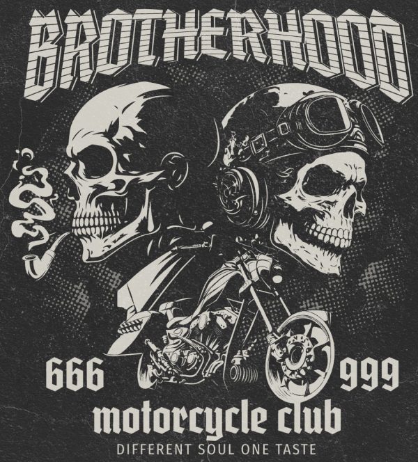 T-shirt BROTHERHOOD – Pour les Passionnés de Moto | 100 % Coton Bio